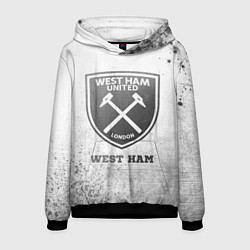 Толстовка-худи мужская West Ham - white gradient, цвет: 3D-черный