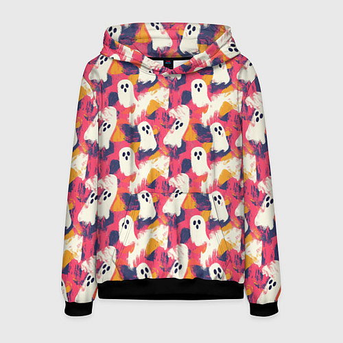 Мужская толстовка Приведения на ярком фоне / 3D-Черный – фото 1