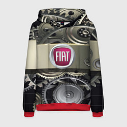 Толстовка-худи мужская FIAT logo motors, цвет: 3D-красный