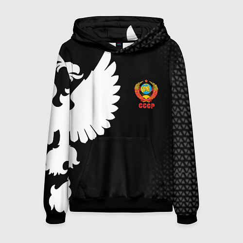 Мужская толстовка СССР паттерн орёл / 3D-Черный – фото 1