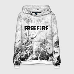 Толстовка-худи мужская Free Fire white graphite, цвет: 3D-белый