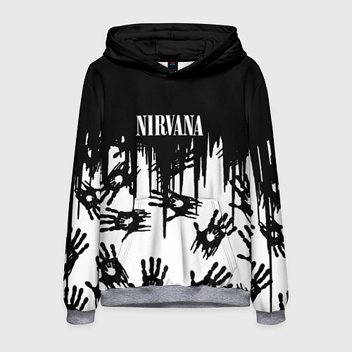 Мужская толстовка Nirvana rok hand / 3D-Меланж – фото 1