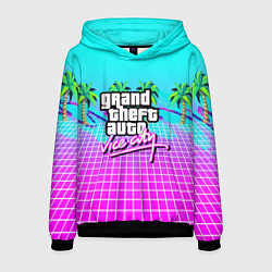 Толстовка-худи мужская Vice city tropic collection, цвет: 3D-черный