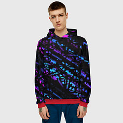 Толстовка-худи мужская Marshmello neon club, цвет: 3D-красный — фото 2