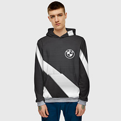Толстовка-худи мужская BMW sport line geometry steel, цвет: 3D-меланж — фото 2