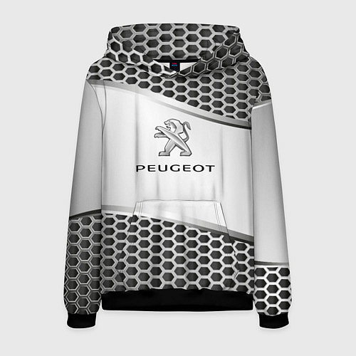 Мужская толстовка Peugeot carbon metal / 3D-Черный – фото 1