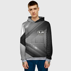 Толстовка-худи мужская Honda metal motors, цвет: 3D-меланж — фото 2