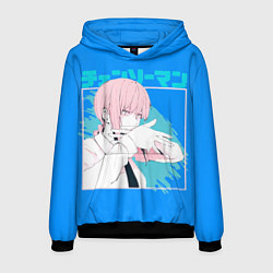 Толстовка-худи мужская Макима персонаж Человек-бензопила, цвет: 3D-черный