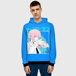 Толстовка-худи мужская Макима персонаж Человек-бензопила, цвет: 3D-черный — фото 2