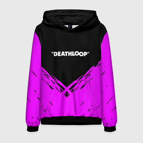 Мужская толстовка Deathloop neon geometry / 3D-Черный – фото 1