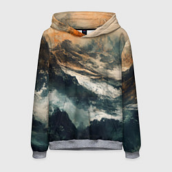 Толстовка-худи мужская Иллюстрация хаоса в грубом стиле, цвет: 3D-меланж