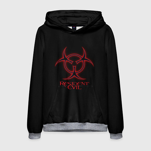 Мужская толстовка Resident evil biohazard logo / 3D-Меланж – фото 1