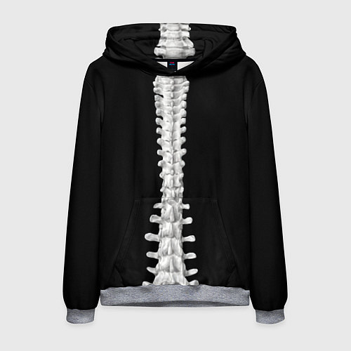Мужская толстовка Рентген позвоночника / 3D-Меланж – фото 1