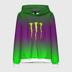 Толстовка-худи мужская Monster energy gradient, цвет: 3D-белый