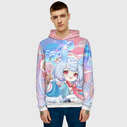 Толстовка-худи мужская Sigewinne Genshin Impact, цвет: 3D-белый — фото 2