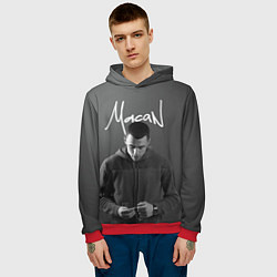 Толстовка-худи мужская Певец Макан, цвет: 3D-красный — фото 2