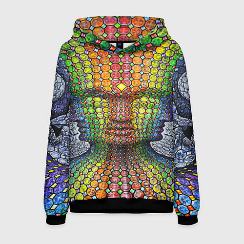 Мужская толстовка Оптические стёкла / 3D-Черный – фото 1