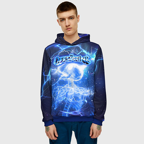 Мужская толстовка Supercharged - The offspring / 3D-Синий – фото 3