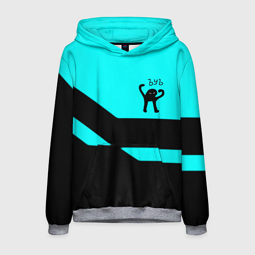 Мужская толстовка Ъуъ съука геометрия / 3D-Меланж – фото 1