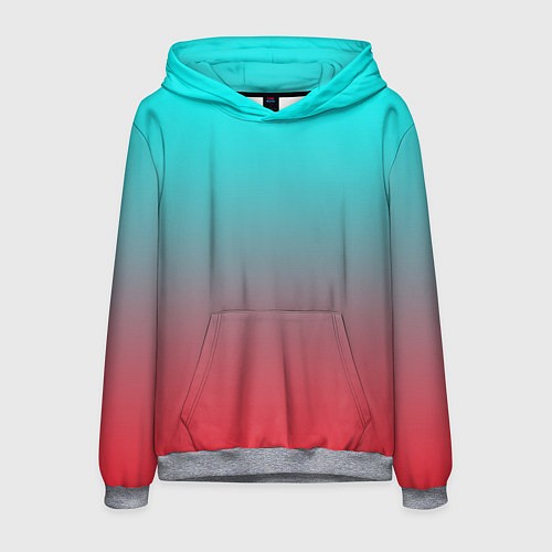 Мужская толстовка Абстрактно неоновый градиент / 3D-Меланж – фото 1