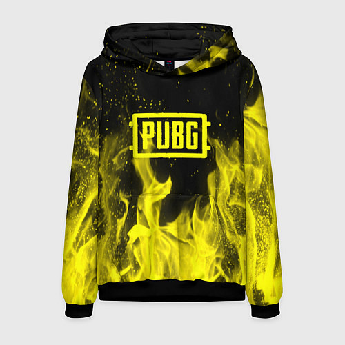 Мужская толстовка PUBG fire yellow / 3D-Черный – фото 1