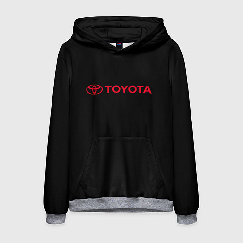 Мужская толстовка Toyota red logo auto / 3D-Меланж – фото 1