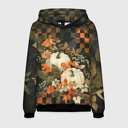 Толстовка-худи мужская Бледные тыквы, цвет: 3D-черный