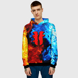Толстовка-худи мужская Starcraft fire steel, цвет: 3D-черный — фото 2