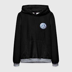 Толстовка-худи мужская Volkswagen logo auto, цвет: 3D-меланж