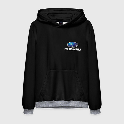 Мужская толстовка Subaru logo auto / 3D-Меланж – фото 1
