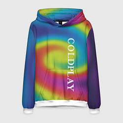 Толстовка-худи мужская Coldplay moon music album, цвет: 3D-белый