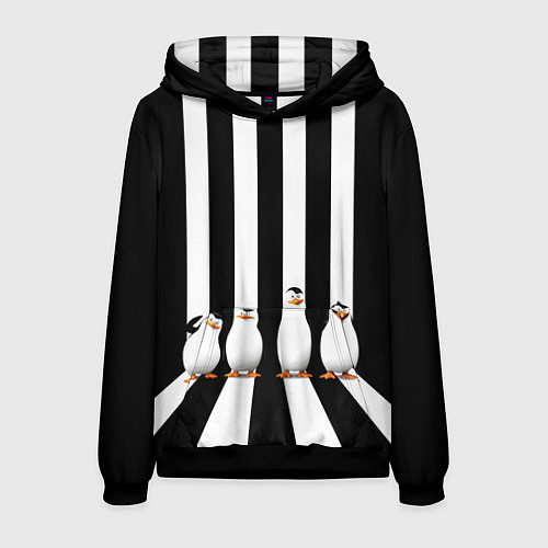 Мужская толстовка Четыре пингвина / 3D-Черный – фото 1