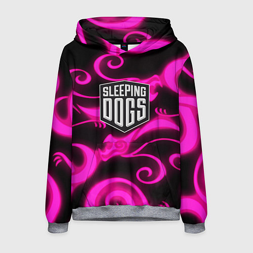 Мужская толстовка Sleeping dogs japan gta dragon / 3D-Меланж – фото 1
