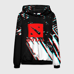 Толстовка-худи мужская Dota 2 glitch color, цвет: 3D-черный