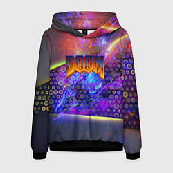 Толстовка-худи мужская Doom abstraction mars, цвет: 3D-черный