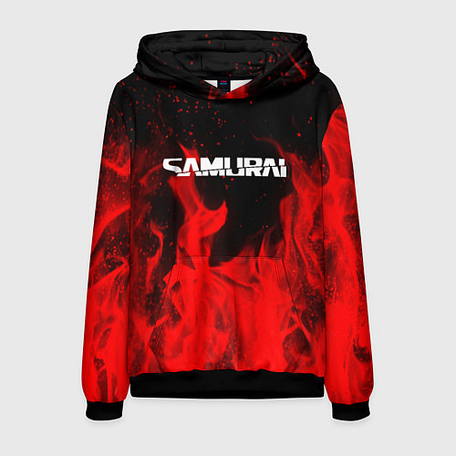 Мужская толстовка Samurai fire red / 3D-Черный – фото 1