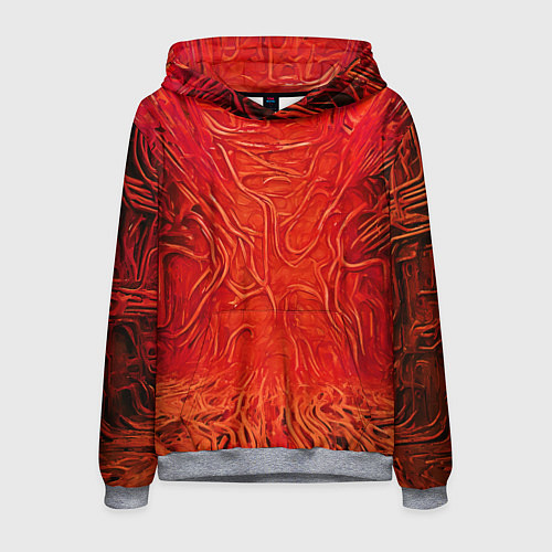 Мужская толстовка Красный симбионт абстракция / 3D-Меланж – фото 1