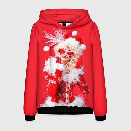 Мужская толстовка Креативная снегурочки - высокая мода / 3D-Черный – фото 1