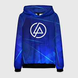 Толстовка-худи мужская Linkin Park blue poly, цвет: 3D-черный