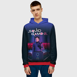 Толстовка-худи мужская Хван Ин Хо - Игра в кальмара, цвет: 3D-красный — фото 2