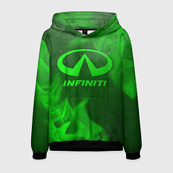 Толстовка-худи мужская Infiniti - green gradient, цвет: 3D-черный