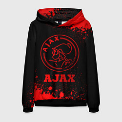 Толстовка-худи мужская Ajax - red gradient, цвет: 3D-черный