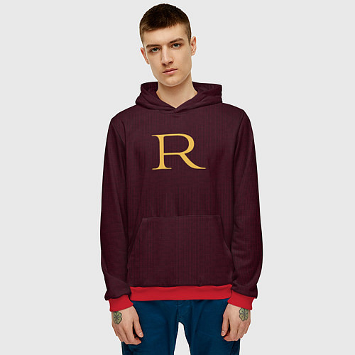 Мужская толстовка Weasley jumper letter R / 3D-Красный – фото 3