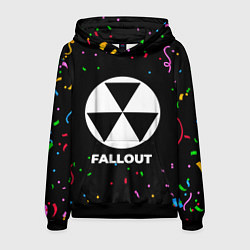 Толстовка-худи мужская Fallout конфети, цвет: 3D-черный