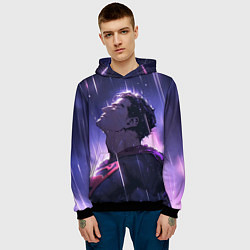 Толстовка-худи мужская Superman - Neon rain, цвет: 3D-черный — фото 2