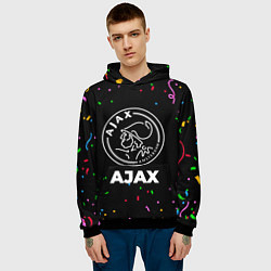 Толстовка-худи мужская Ajax конфети, цвет: 3D-черный — фото 2