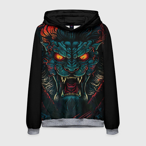 Мужская толстовка Демон химера / 3D-Меланж – фото 1