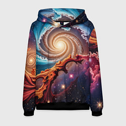 Толстовка-худи мужская Энергия космоса, цвет: 3D-черный