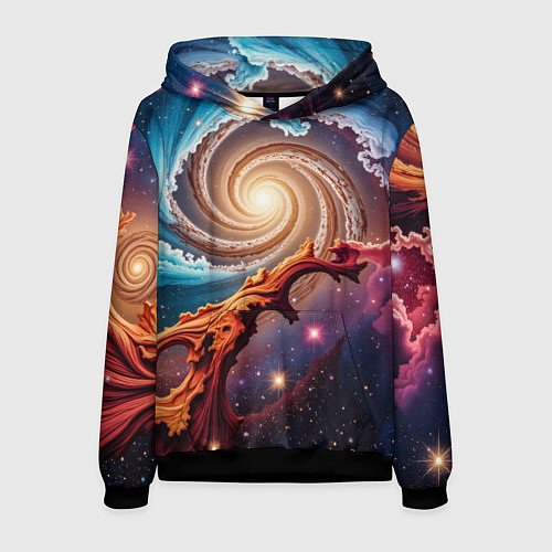 Мужская толстовка Энергия космоса / 3D-Черный – фото 1