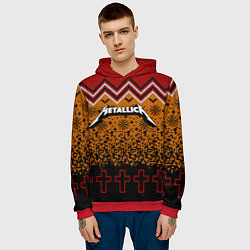 Толстовка-худи мужская Metallica christmas ugly sweater, цвет: 3D-красный — фото 2